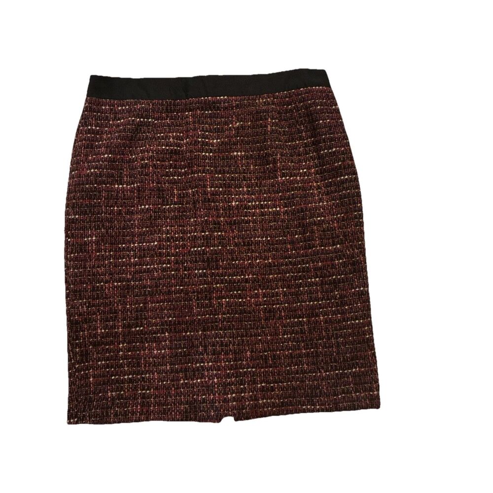 BODEN British Tweed Pink & Black Wool Skirt Women’s Size 10 Classic Chic